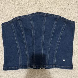 True Religion Denim Corset Top