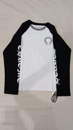 Chrome Hearts Horseshoe Baseball Black And White Longsleeve