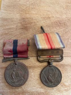 U.S. and Japanese vintage war medals
