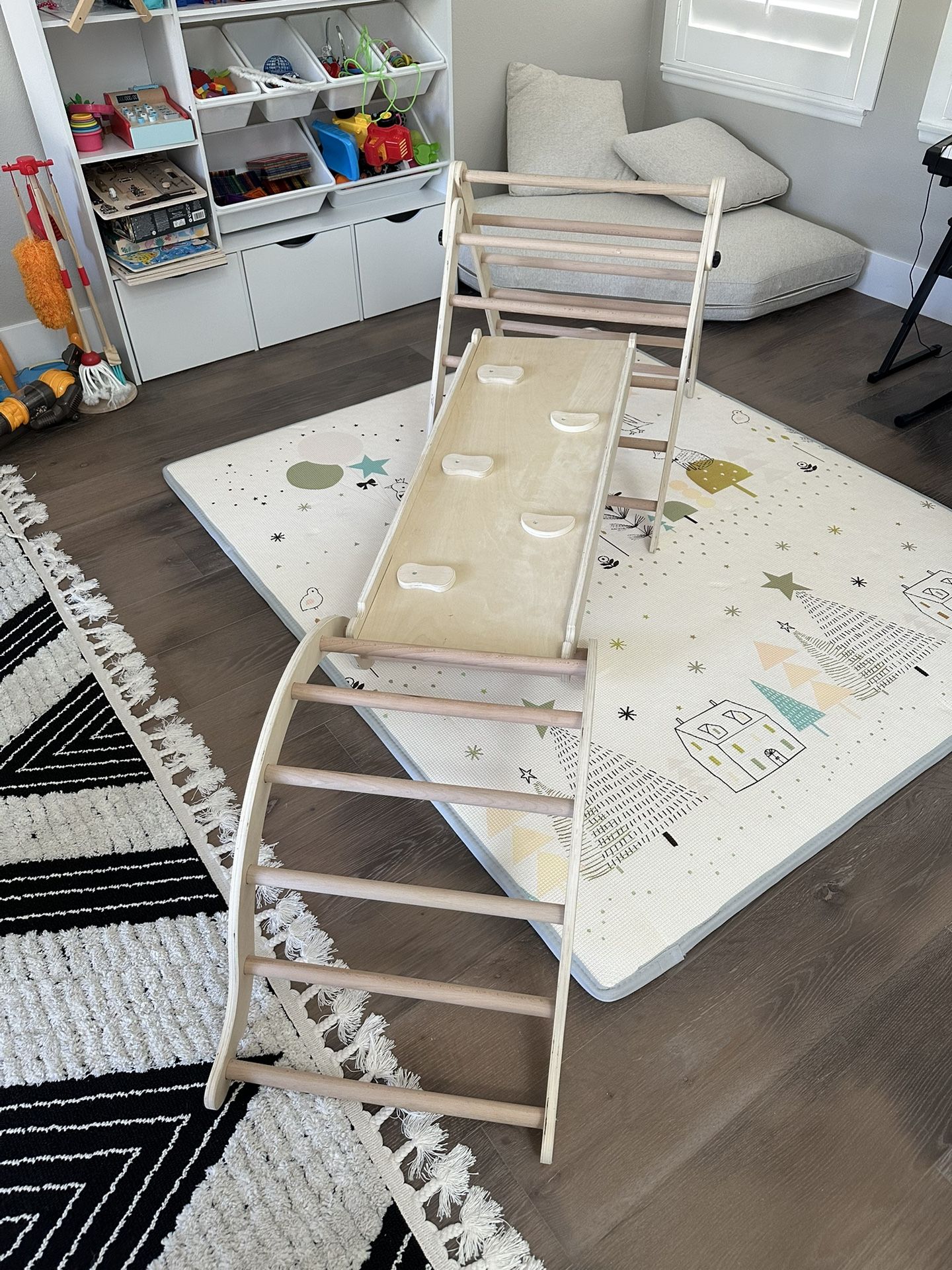 Pikler Climbing Triangle Set with Rocker and Ladder (Montessori)