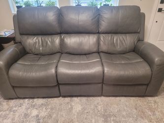 Leather Power Reclining Sofa and Chair