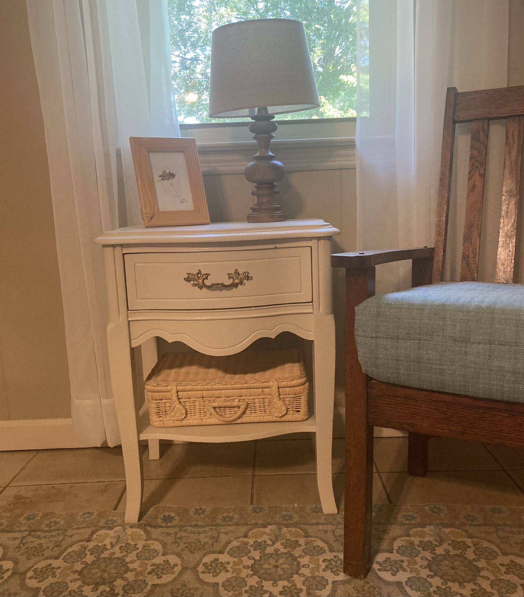 Vintage Mid-Century French Provincial Side Table