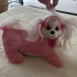 Puppy Surprise Mia Pink Hearts Plush 3 Pups JustPlay Stuffed Dog Toy Hard Face