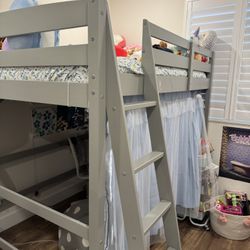 Gray Loft Bed-Full Size