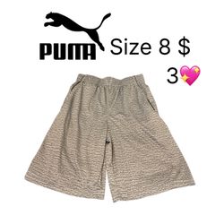 PUMA SHORT BOYS SIZE 8 GREAT CONDITION 💖