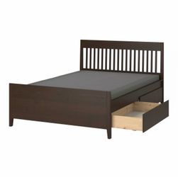 Full Size IKEA Bed Frame with Storage