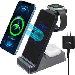 Wireless Charger,3 in 1 Wireless Charging Station,Toumky Charging Station for iPhone13/13 Pro/Max/12/12 Pro/Max/11/11Pro/Max/X/XS/XR/8 Plus/8,Apple Wa