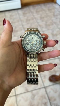 Aiman Chronograph Watch Silver Bracelet