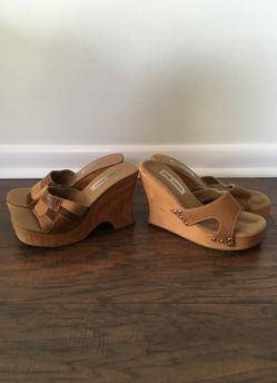 Steve Madden wood wedge heels - size 7