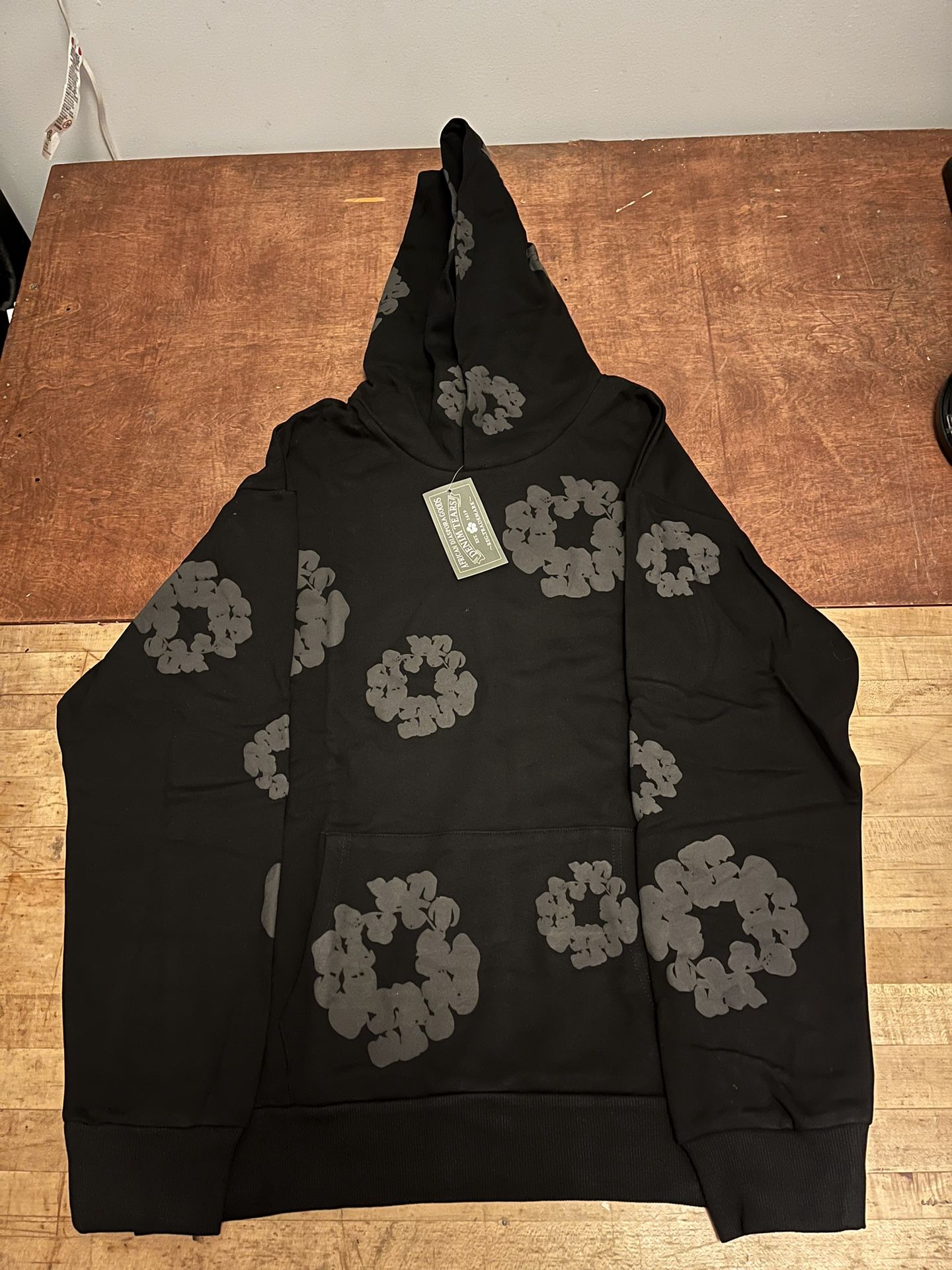 Denin Tears Monochrome Hoodie 