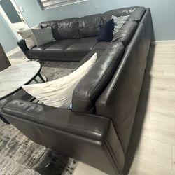 Stone Gray "L" Sectional Couch