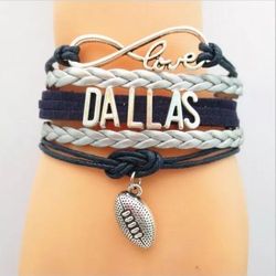 Dallas cowboy leather style bracelet