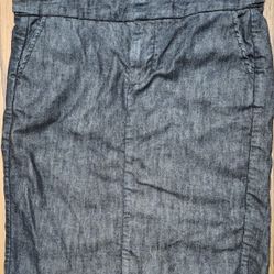 EUC Womens Sz 6 Vintage 2006 Gap Stretch Denim Dark Wash Pencil Skirt