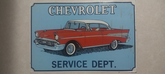 Chevrolet Service Department Steel Poster (PICKUP ONLY)