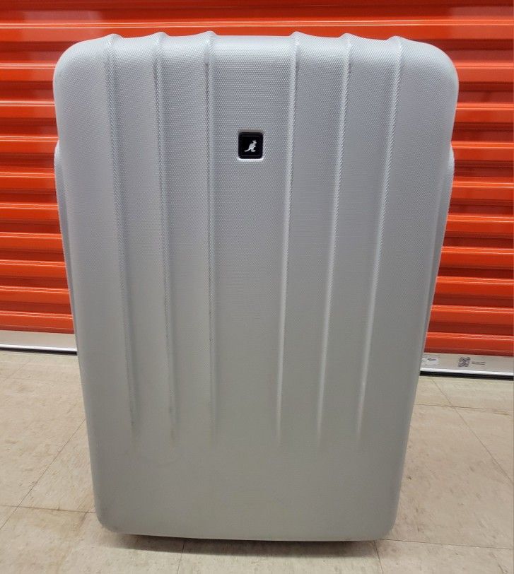 Kangol Unisex Silver Hardside Hard Shell Large Luggage Suitcase With Wheels