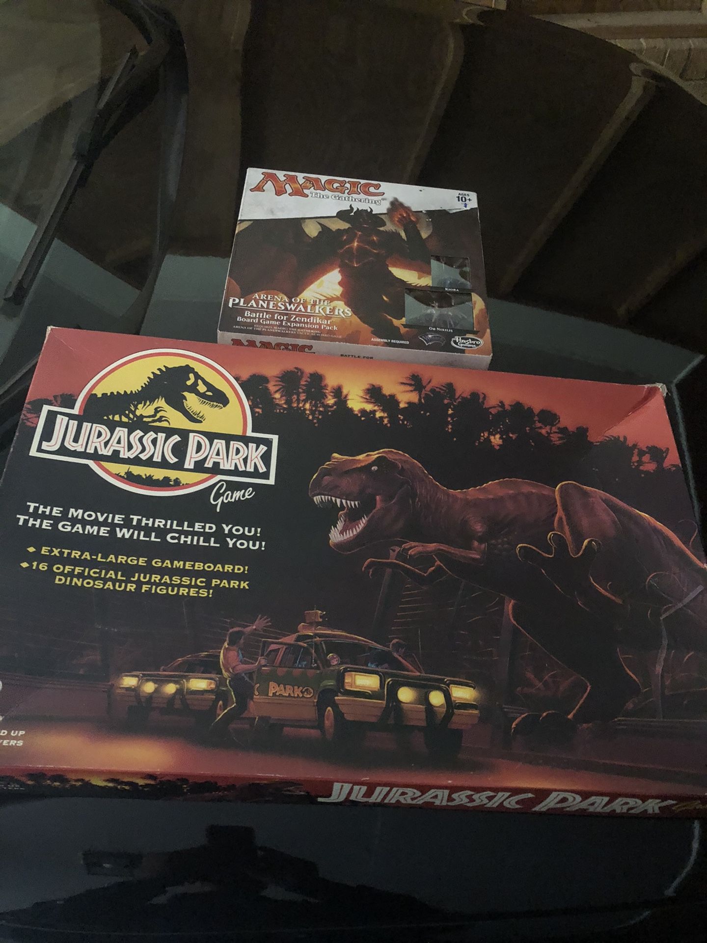Magic The Gathering and Jurassic Park Board Games