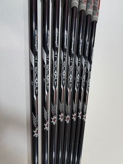 8pc UST Mamiya Recoil DART 90 F4 Stiff Iron Shafts with Graphite .355 taper tip