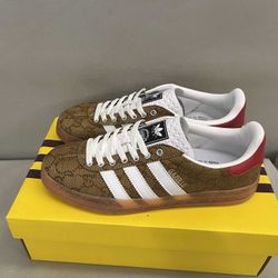 Adidas X Gucci Gazelle GG Monogram Sneakers