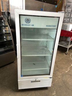 NEW 1 Glass Door Refrigerator Beverage Air MT10-1 Display NSF Cooler On Wheels #9271-OB