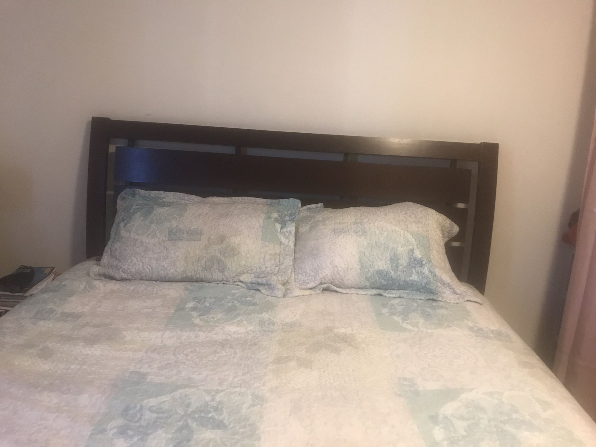 Free Brown Queen Bed Frame And queen Box Spring