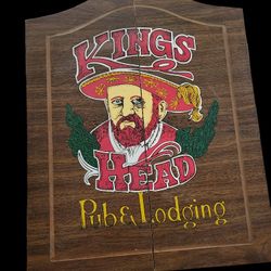 Vintage Solid Wood Dartboard Set