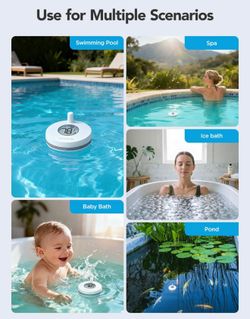 GoveeLife WiFi Pool Thermometer P1 Wireless App Easy Read, Smart Digital Floating Pool Thermometer with IPX7 Waterproof, Notification Alert, Water Tem