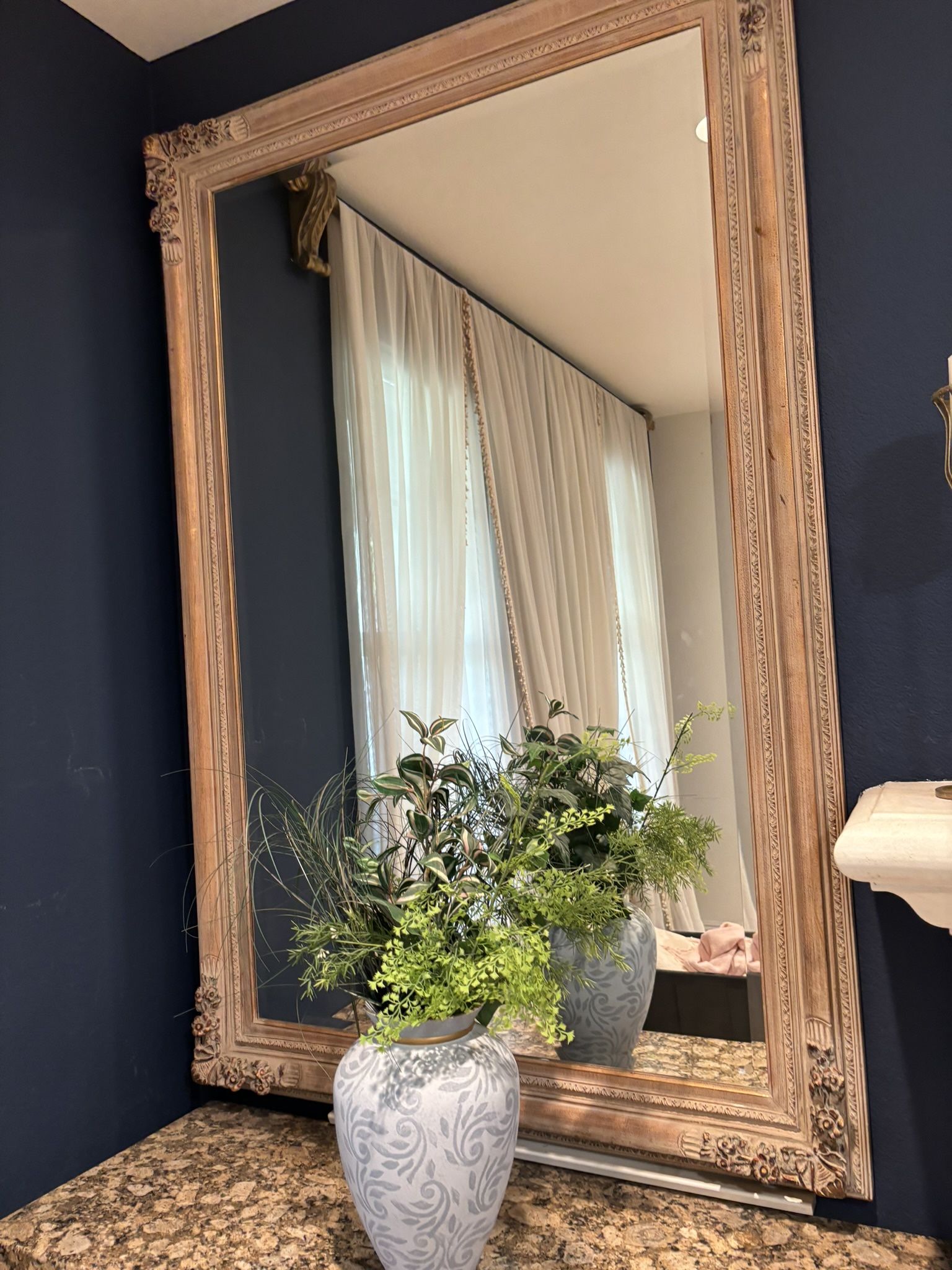 Neoclassical Console Marmol Table And Wall Mirror
