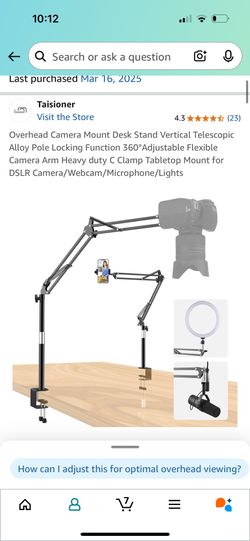 New In box podcast mic Stand Camera Stand