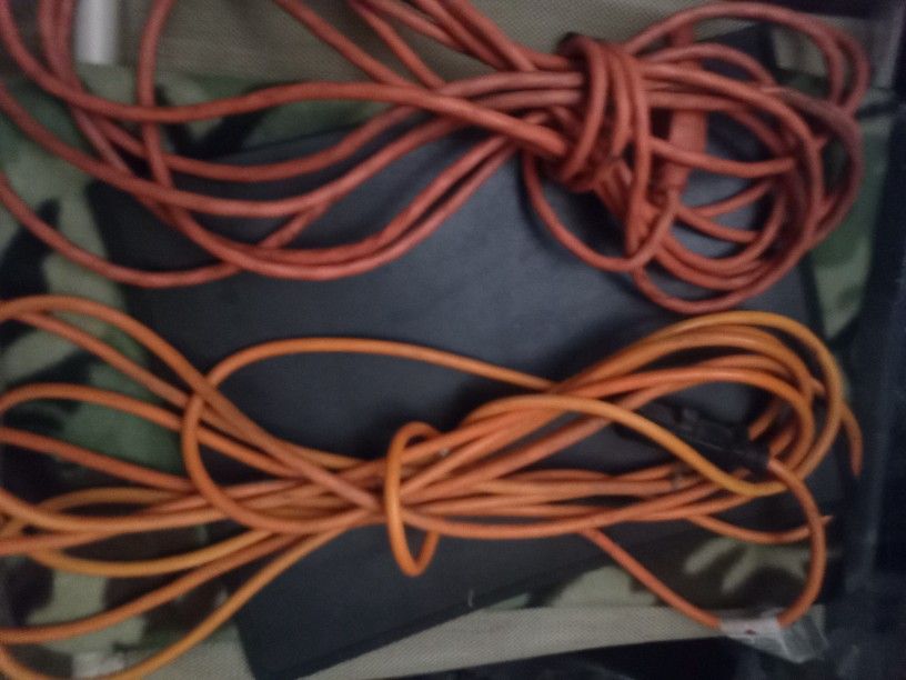 2 Working Orange Extension Cords $20