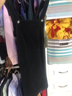 Urban outfitters overall dress (black