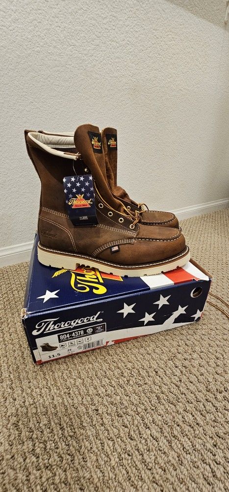 Thorogood 8" Steel Toe Work Boots Size 11.5