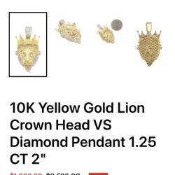 10k Dimond Pendant Real Natural Dimond Se Puede Calar Donde Sea 16.8 Grms 1200 Obo 