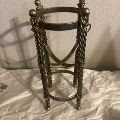 Hollywood Regency brass plated wine bottle holder