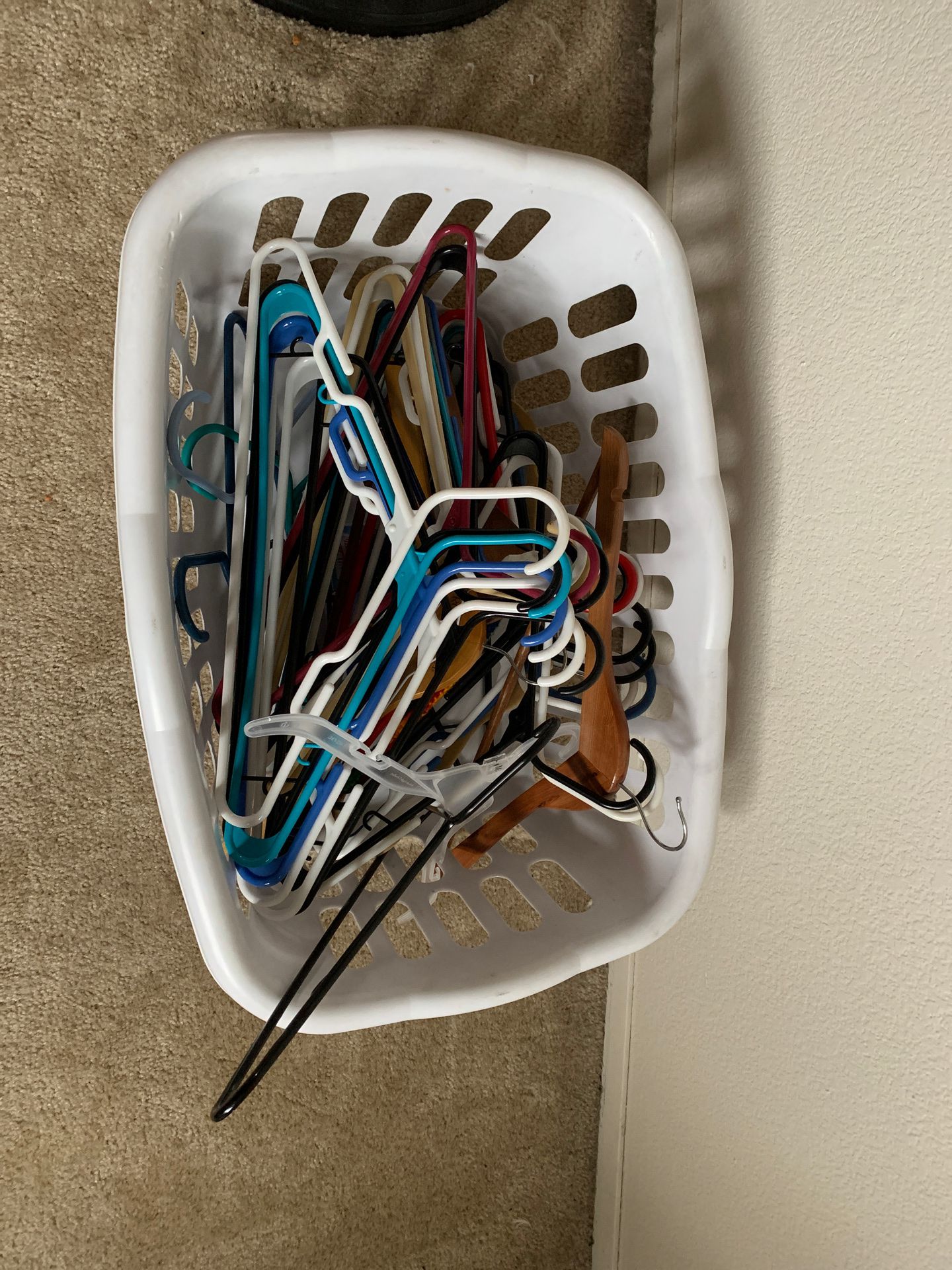Free! Hangers! And a laundry basket