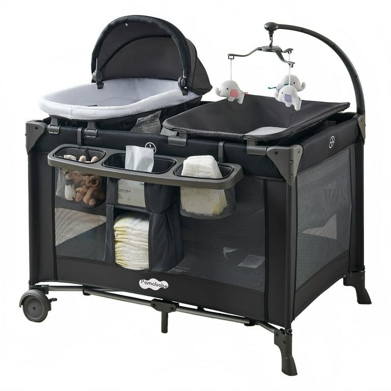 Pamo Babe 4-in-1 Baby Playard with Bassinet & Changing Table for Newborn NEW!
