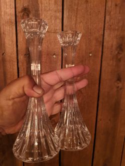 Crystal candle holders
