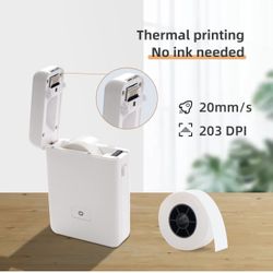 vretti Label Maker Machine with Tape, HP2 Portable Bluetooth Label Printer for Storage, Shipping, Barcode, Office, Home, Organizing Mini Sticker Label