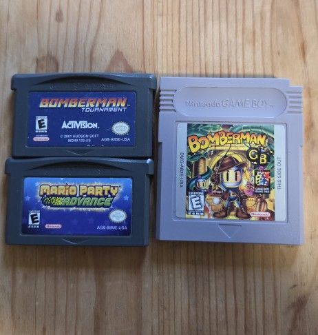 Bomberman GB Tournament Mario Party Nintendo Gameboy Advance Video Games