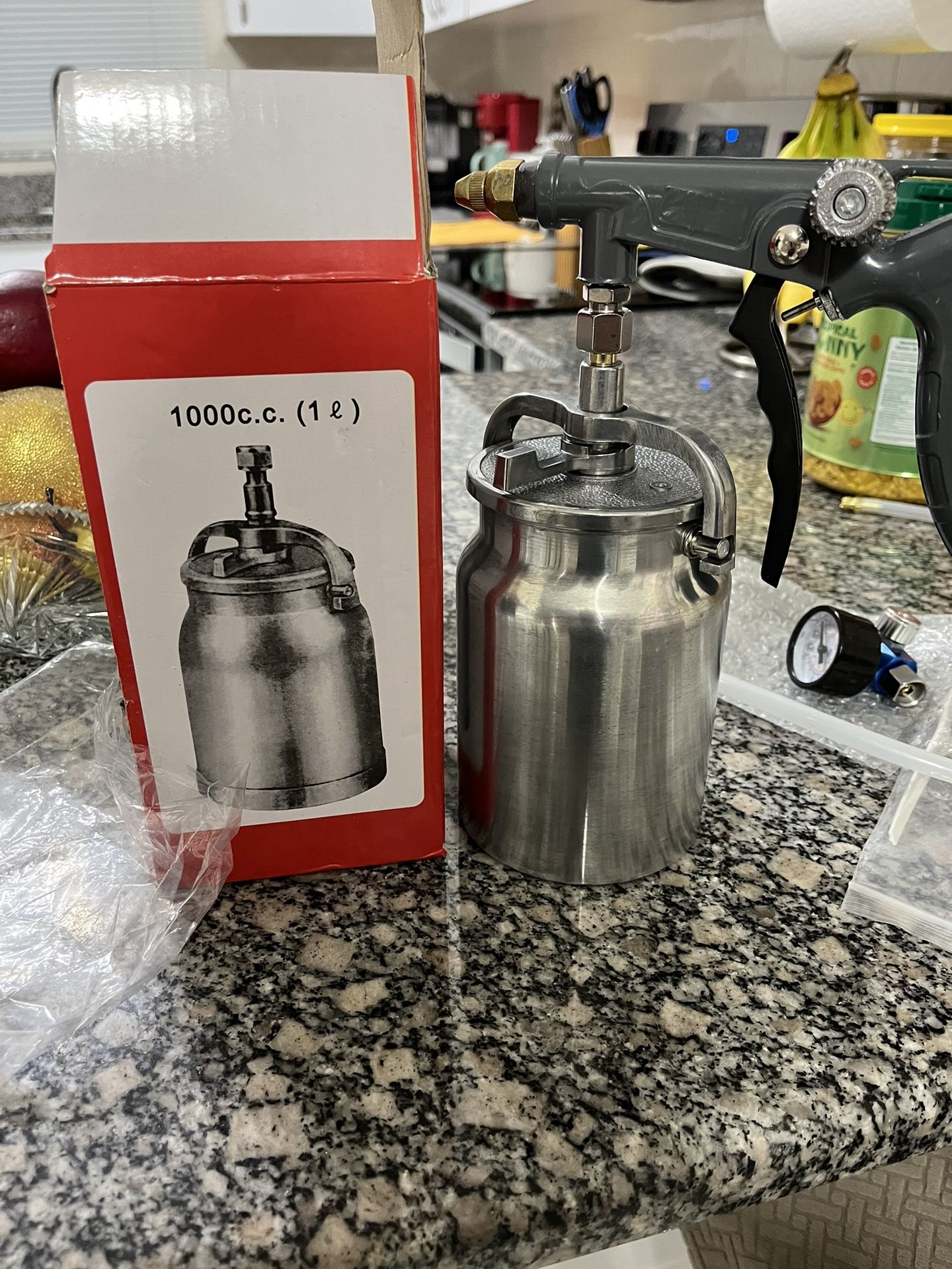 new painting equipment with all its parts