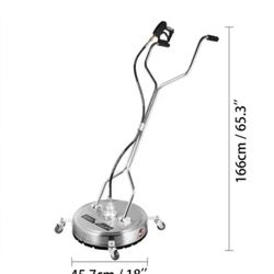 Surface Cleaner 18 inch Flat Surface Cleaner for Pressure Washer 