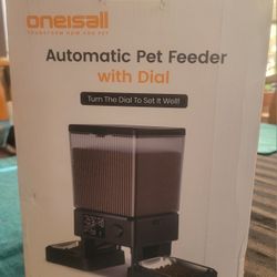 Oneisall automatic dial controlled dual cat pet feeder