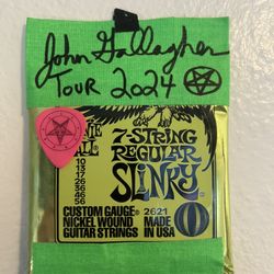 Dying Fetus Signed Stage Used Guitar Strings And Pick
