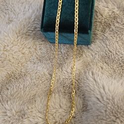 18K Solid Gold Anchor Chain (Gucci Flat) 