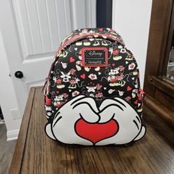 Mickey and Minnie Valentines loungefly backpack