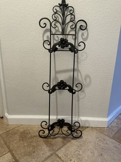 Hanging Wall Plate Rack Black