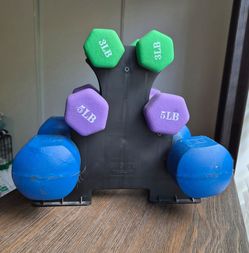 Dumbbell set with rack