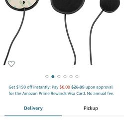 Motorcycle Headset Earpiece Black