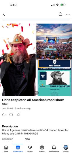 Chris Stapleton all American roadshow