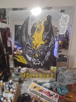 Wolverine Mirror Painting