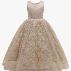 Golden Flower Girl Dress